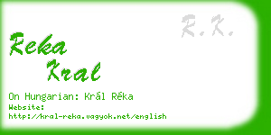 reka kral business card